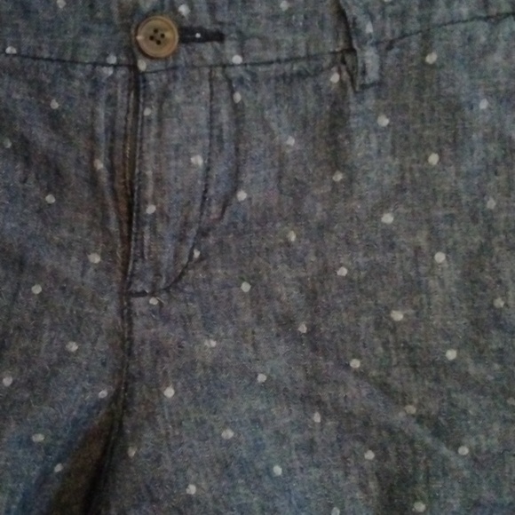 Old Navy linen blend navy dots everyday short. Size 4. - Picture 2 of 10